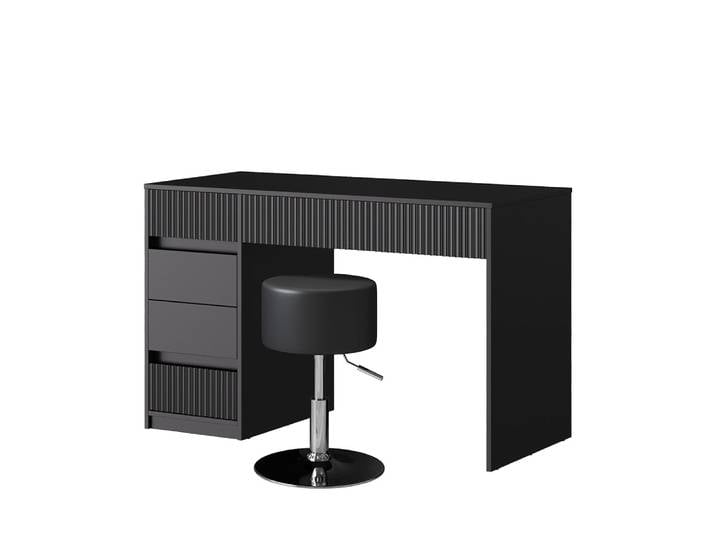 Coiffeuse sans miroir, avec tabouret noir 120x76cm