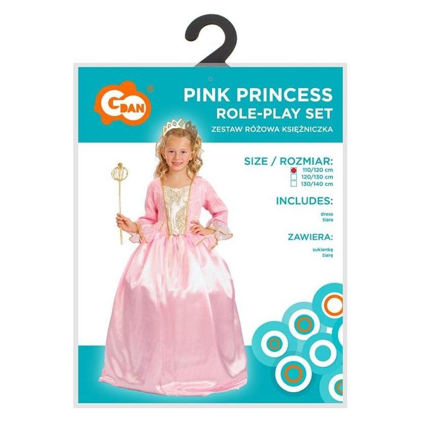 GoDan Rosa Prinzessinnenkostüm für Kinder, Grösse 130/140 cm (140) (54612909)