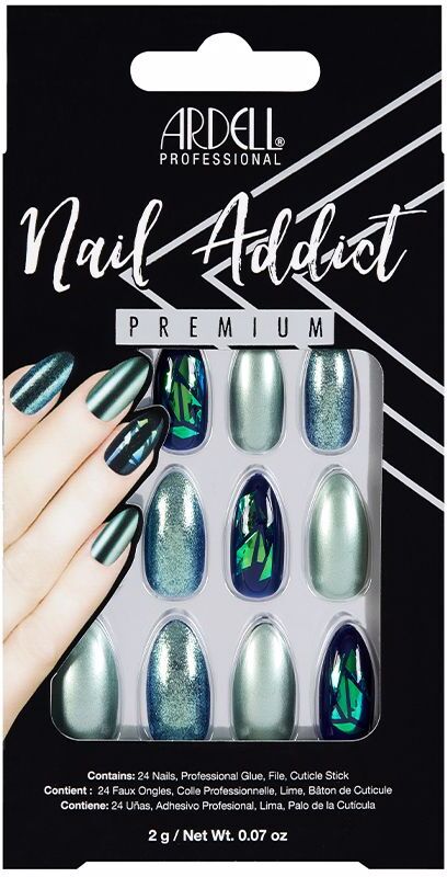 Ardell Nail Addict green glitter chrome 1 u