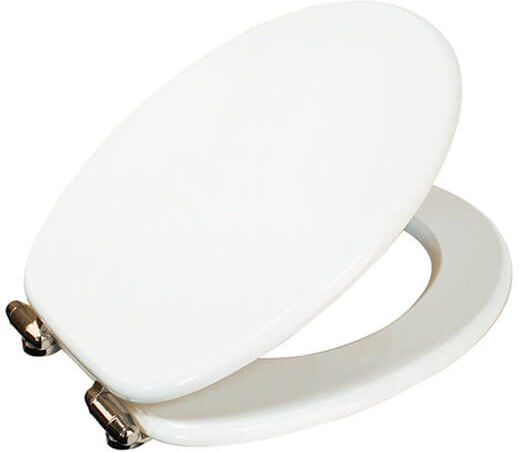 Showerdrape Norfolk Soft-Close White/Chrome Toilet Seat