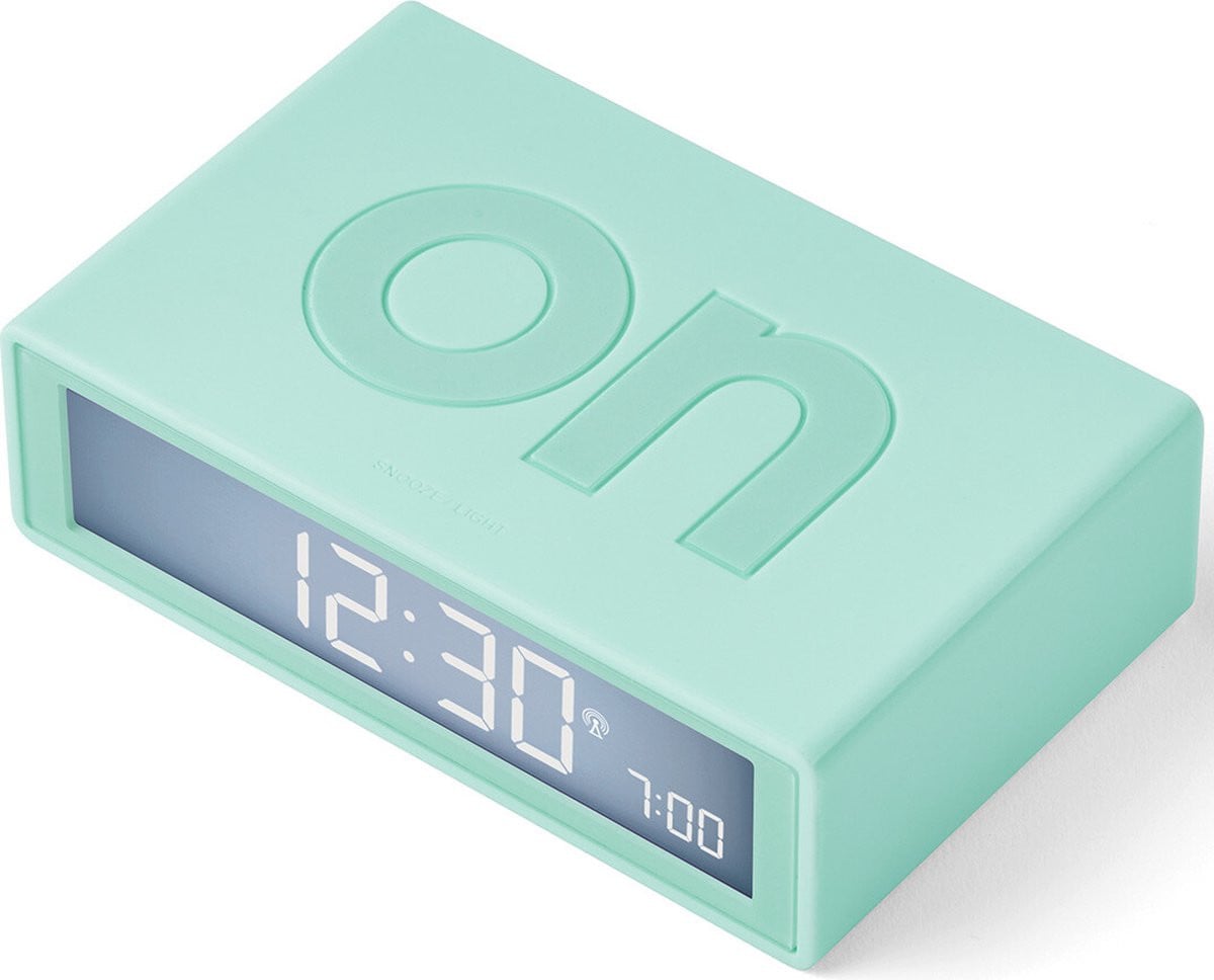 Lexon Flip Classic digitale omkeerbare wekker mintgroen