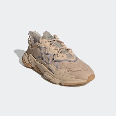 Sneaker ADIDAS ORIGINALS "OZWEEGO", Herren, Gr. 45, beige (stpanu, lbraun, solrot), Leder, Synthetik, Schuhe Sneaker