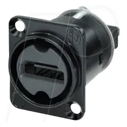 DF HDMI BU19 BK - HDMI-Durchführung, 19-pol, Buchse, schwarz