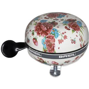 Basil Fahrradklingel Big Bell Bloom, weiß, Glocke, links, Stahl