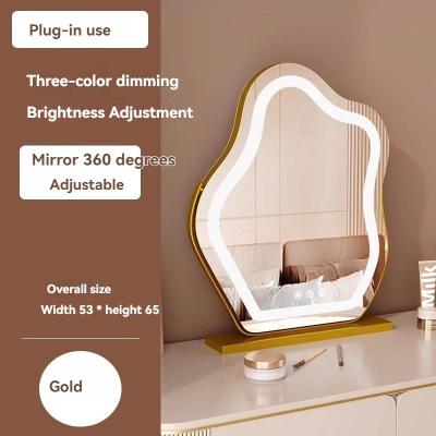 Uplift Picks Cloud LED Makeup Mirror Lighted Desktop Vanity Mirror For Bedroom black W 52 * H 62