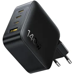 Baseus 140W 1xUSB 3xUSB-C E0121J00 (140 W, 4 Ports), USB Ladegerät, Schwarz