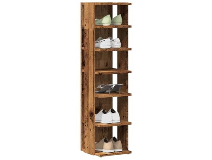 Schuhschränke, 2 Stück, altes Holz, Technik 6 Einlegeböden, Wandbefestigung im Lieferumfang enthalten, glatte Oberfläche, Eingang und Flur, einfache Reinigung