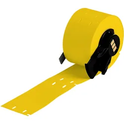 Brady, Etikettenrolle, M6-12-109-YL, BradyTags - Anhänger, Polyethylen, Gelb matt, 19.05 x 76.20 mm, 4 Löcher, nich (19.05 mm)