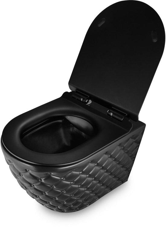 Moderner Wand-WC in Schwarz mit Soft-Close-Sitzung und Nano-Beschichtung