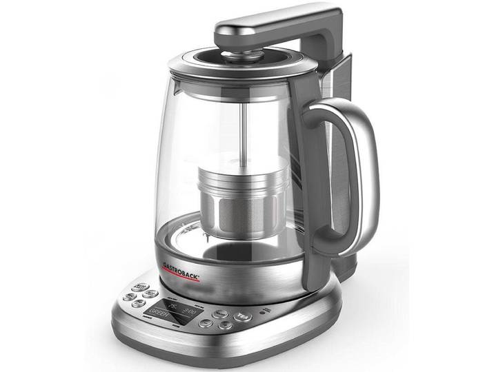 GASTROBACK Wasser-/Teekocher 42440 Design Advanced Plus , silber (edelstahlfarben), B:22cm H:29,8cm T:36,7cm, Teeautomaten, Wasser-/Teekocher