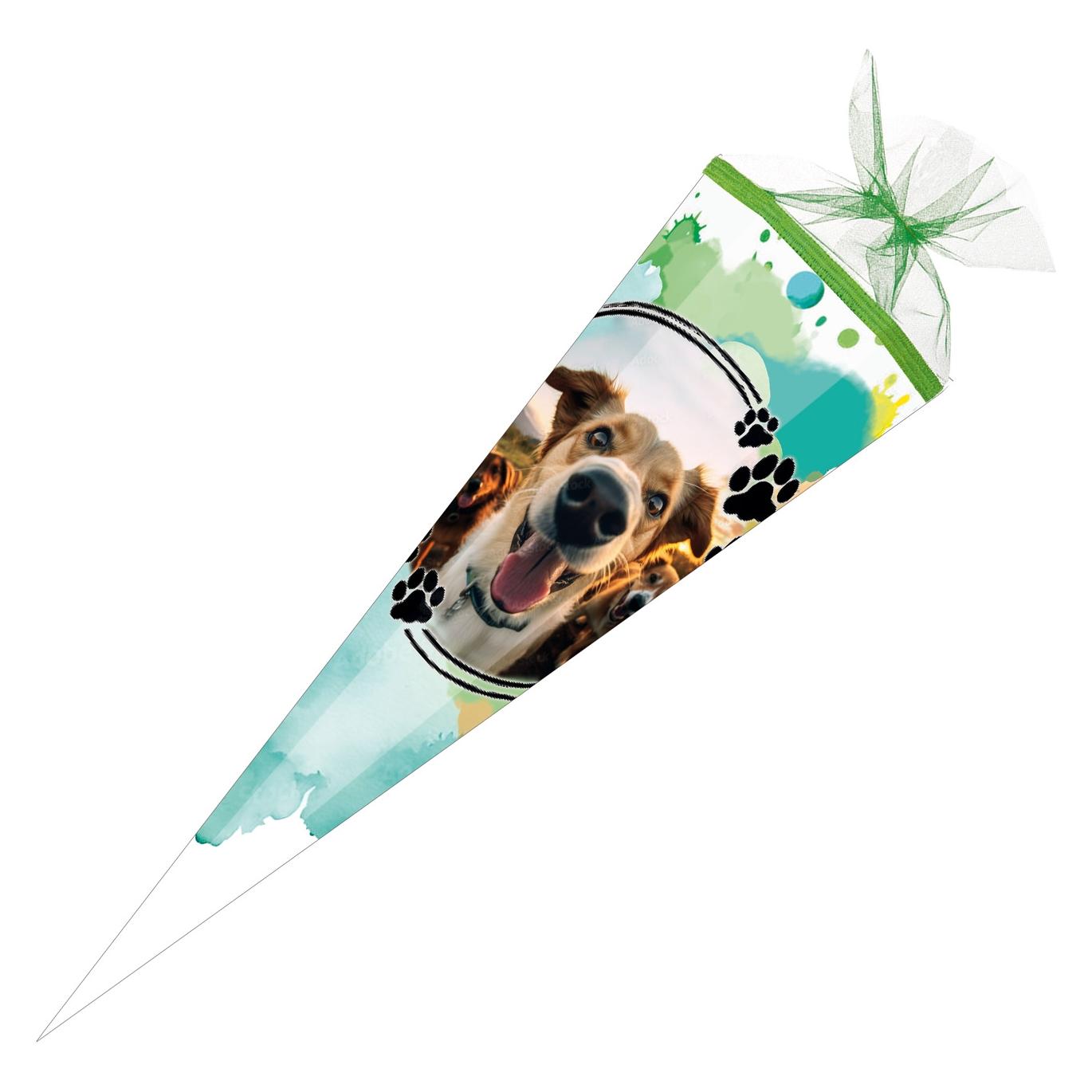 Nestler Schultüte Show Dogs eckig mit Tüllverschluss 85cm (81.50 cm, 1x) (71363568)