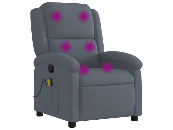 vidaXL Sessel Massage-Relaxsessel, dunkelgrauer Samt (1-St)