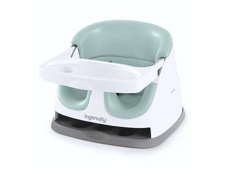 Ingenuity 2 in 1 Sitzerhöhung Stuhl, Babysitzerhöhung & Kleinkindersitz mit abnehmbaren Tablett, Essen & Fütterung Sitz für Kleinkinder, leicht zu reinigen, ideal für unterwegs, Mist, ab 6 Monaten