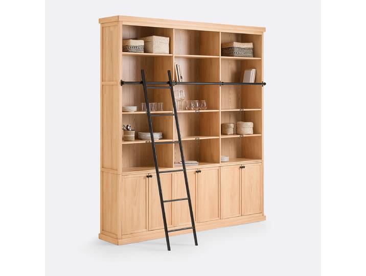 LA REDOUTE Bibliothèque avec échelle en pin, Dario Beige