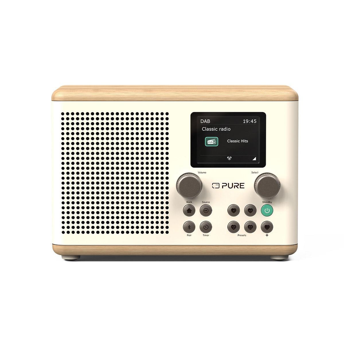 Pure Classic H4 Digitalradio Cotten White/Oak EU/UK 252982