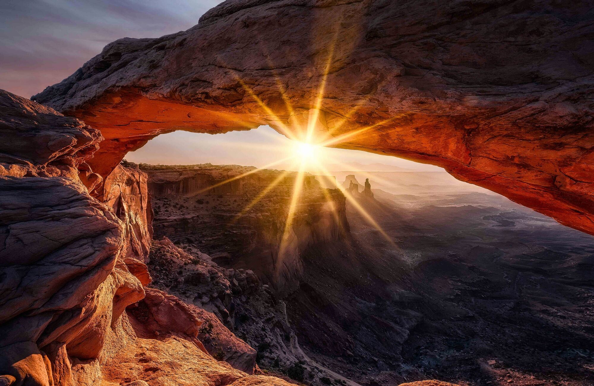 Fototapete PAPERMOON "Photo-Art RENE COLELLA, DER MESA-ARCH", bunt, B:4m L:2,6m, Vlies, Tapeten, Fototapete bunt B/L: 4m x 2,6m, Bahnen: 8 Stk.
