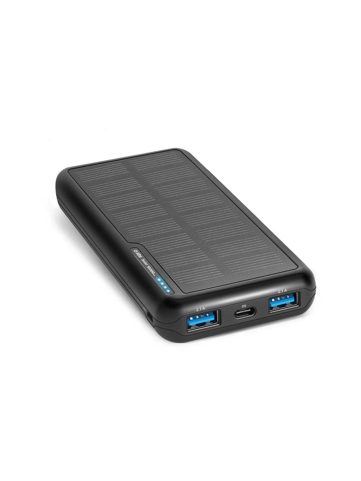 SBS Solar Power Bank - 10.000 mAh - Black - 10000 mAh