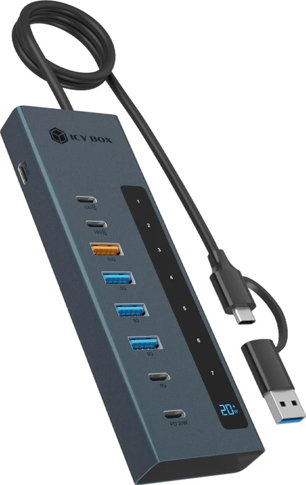 ICY BOX IB-HUB1743-CPD 9-in-1 mit Power Delivery 100 W
