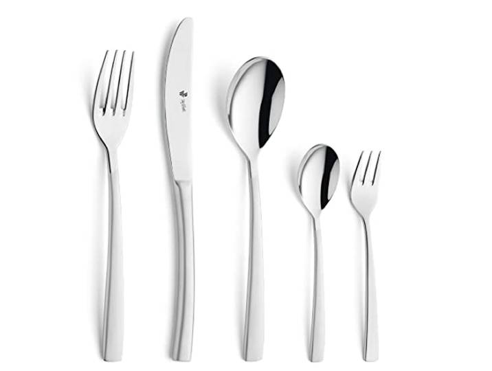 PW Paul Wirths SWING 1300 Besteck Set für 6 Personen, Essbesteck 30 teilig, Edelstahl rostfrei & satiniert, spülmaschinenfest, Tafelbesteck mit Besteckkasten