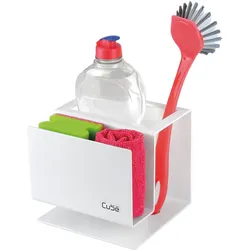 Enjoy design Cube Geschirrspül-Set und Utensilienhalter, Abtropfgestell, Weiss