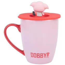 Grupo Erik, Tasse, HARRY POTTER - Dobby - Mug 350ml Couvercle Silicone avec Figurine 3D (350 ml, 1x)