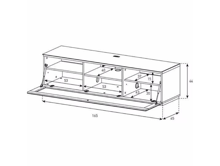 Balcar Nolan 160 black TV-Möbel – TV Möbel – schwarz