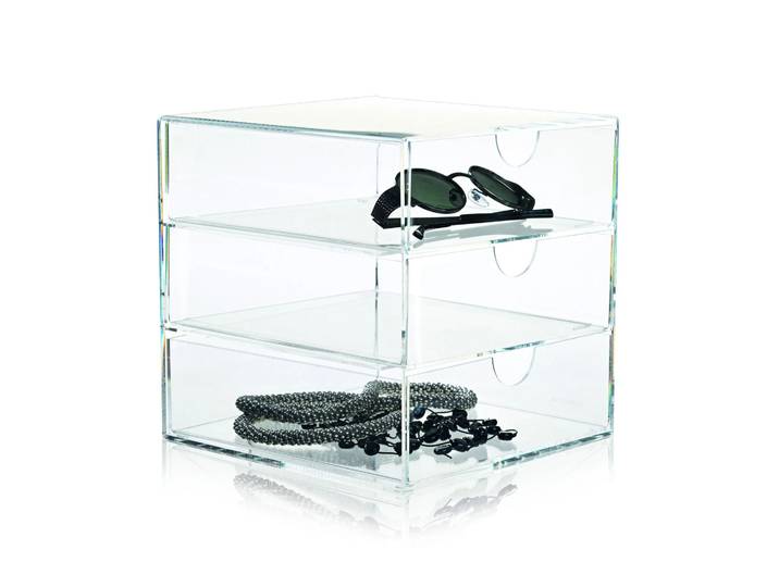 Nomess Copenhagen Boîte Nomess transparente 3 tiroirs transparent