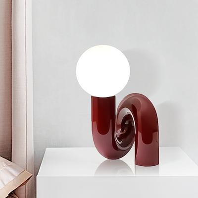 tischlampe, moderne einfache kreative glaskugel schlafzimmer kinderzimmer designer modell zimmer eisen weich sitzende modell zimmer harz lampe