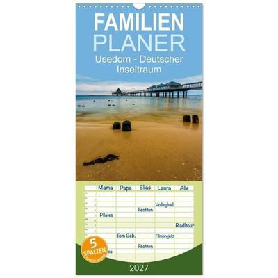 Familienplaner 2027 - Usedom - Deutscher Inseltraum mit 5 Spalten (Wandkalender, 21 x 45 cm) CALVENDO