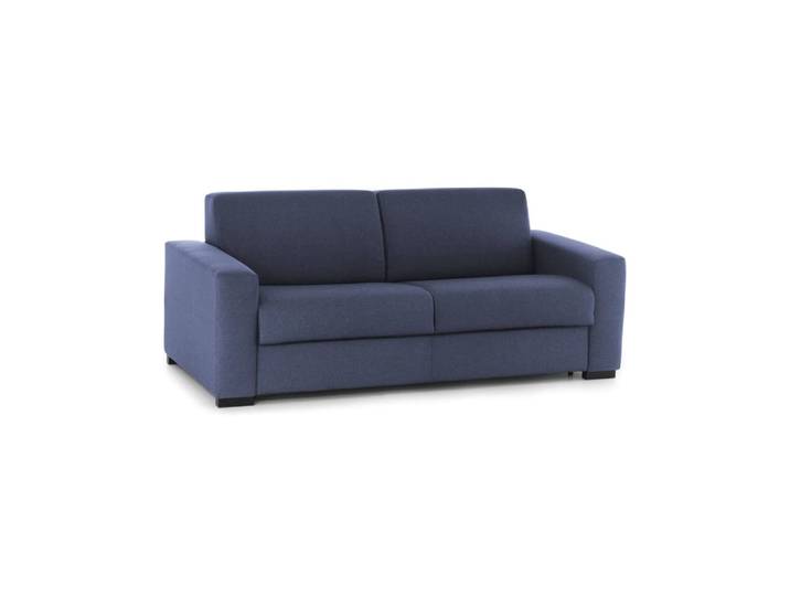 Sofa fixe 2 places en tissu bleu 180x95x90h cm