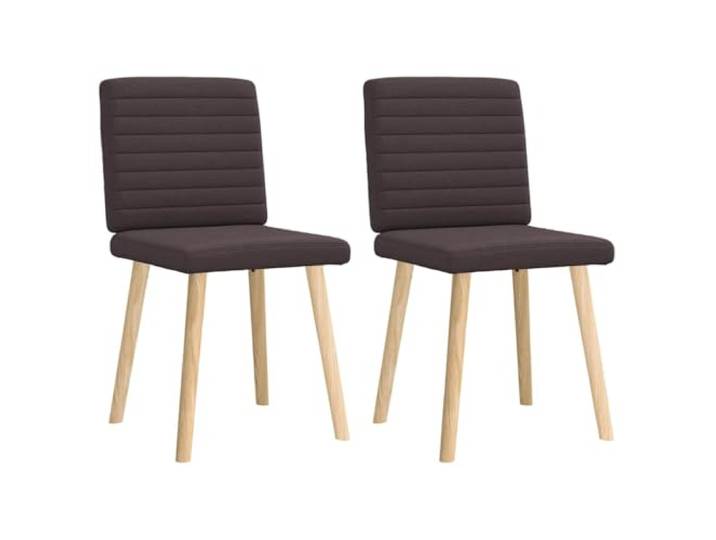 KDVXBCQJH 2er Set Esszimmerstühle Polsterstuhl Dunkelbraun Stoff Weicher Polsterstuhl 2er Set mit Beinen aus Massivholz und Metall für Küche, Schlafzimmer oder Wohnbereich.
