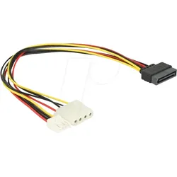DELOCK 65227 - Y-Power Kabel SATA Stecker 15 Pin > 4 Pin Molex Buchse + 4 Pin F