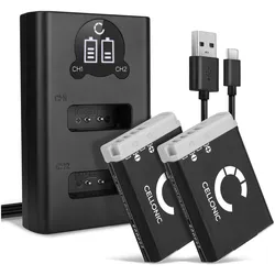 Cellonic Akku für Canon PowerShot G7 X Mark III, SX740 HS, X II, X, SX620, SX730 (Kamera Akku), Kamera Stromversorgung, Grau