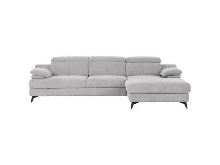 Ecksofa Titus Silberfarben Chenille