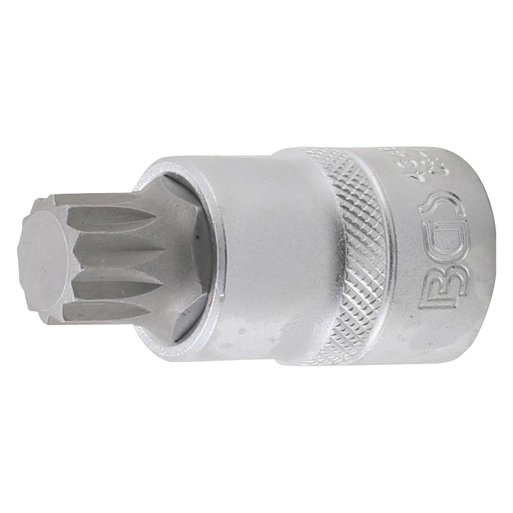 BGS Bit-Einsatz Antrieb Innenvierkant 12,5 mm (1/2") Innenvielzahn (für XZN) M16 (4346)