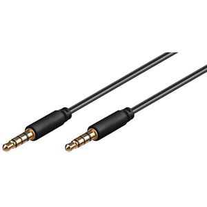 Goobay Audiokabel 63830, Anschlusskabel, 4-polig, 3,5 mm Klinken-Stecker auf 3,5 mm Klinken-Stecker, 2 m
