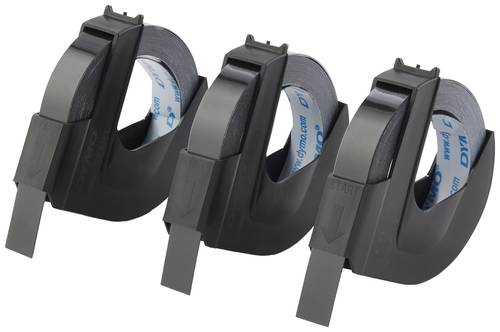 DYMO 3D 3er Set Bandfarbe: Schwarz Schriftfarbe: Weiß 9mm 3m S0847730