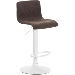 CLP Barhocker Hoover Stoff W   Farbe: braun, Material Gestell: Metall matt weiss