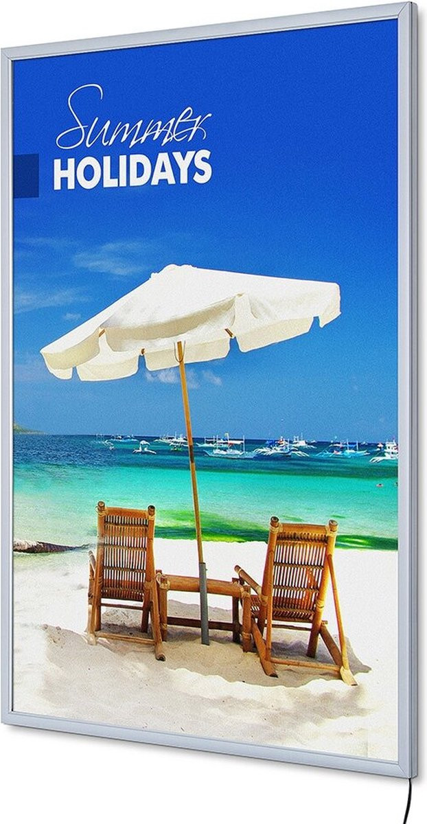 Syna LED Poster Light Box Economy B: 70 cm, H: 100 cm - Aluminium Wandlamp voor Professioneel Gebruik