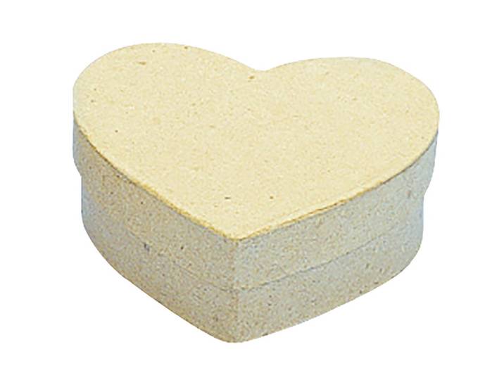 Rayher Pappmaché-Schachtel Herzform 9 × 9 × 3.5 cm