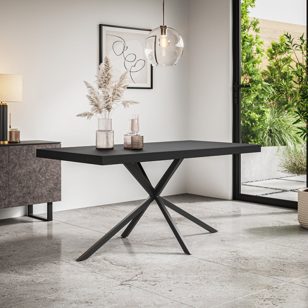 Metro Datilus Dining Table Modern Table w Black Legs Black