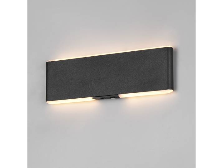 LED-Wandleuchte Conchita 22cm Schwarz/Schwarz Kunststoffart: Polycarbonat Material: Metall, Kunststoff Metallart: Eisen Oberfläche Metall: