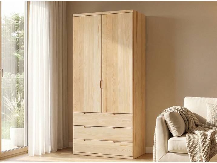Drehtürenschrank „Romana“ Esche 2-türig Massivholz Esche