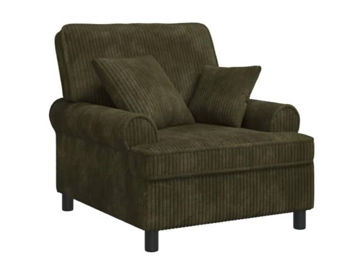 HFXHIJXQ XL Loungesessel Stoff mit 2 Kissen Grün 90x92x100 cm Komfortabler Polsterstuhl mit dichter Schaumfüllung und 2 Zusatzkissen für ruhige Entspannung im Schlafzimmer.