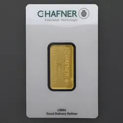 Goldbarren 5g "C.HAFNER - Prägeform"