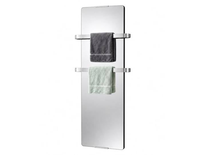 CHEMIN’ARTE Sèche-Serviette Design Électrique Miroir 900W - Radiateur Vertical - 2 barres porte serviettes - 100x6x46cm - Conçu en France