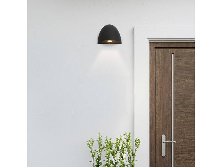 Searchlight LED Aussenwandleuchte X Sentinel, schwarz, Aluminium, Modern, LED Wandleuchte außen