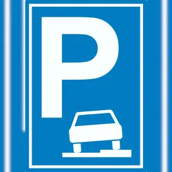 HB-Druck Gehweg Parkplatz Aufkleber A4 (210x297mm)