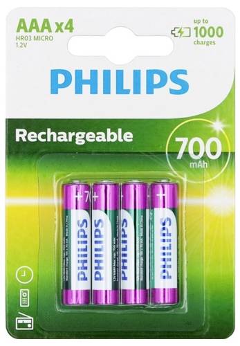 Philips HR03 Micro (AAA)-Akku NiMH 700 mAh 1.2V 4St.
