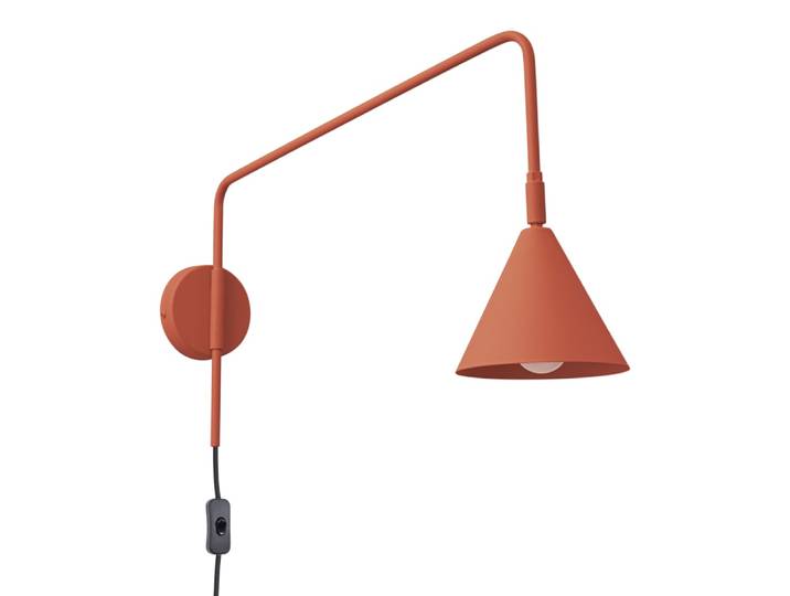 Applique acier ocre rouge h 30 cm